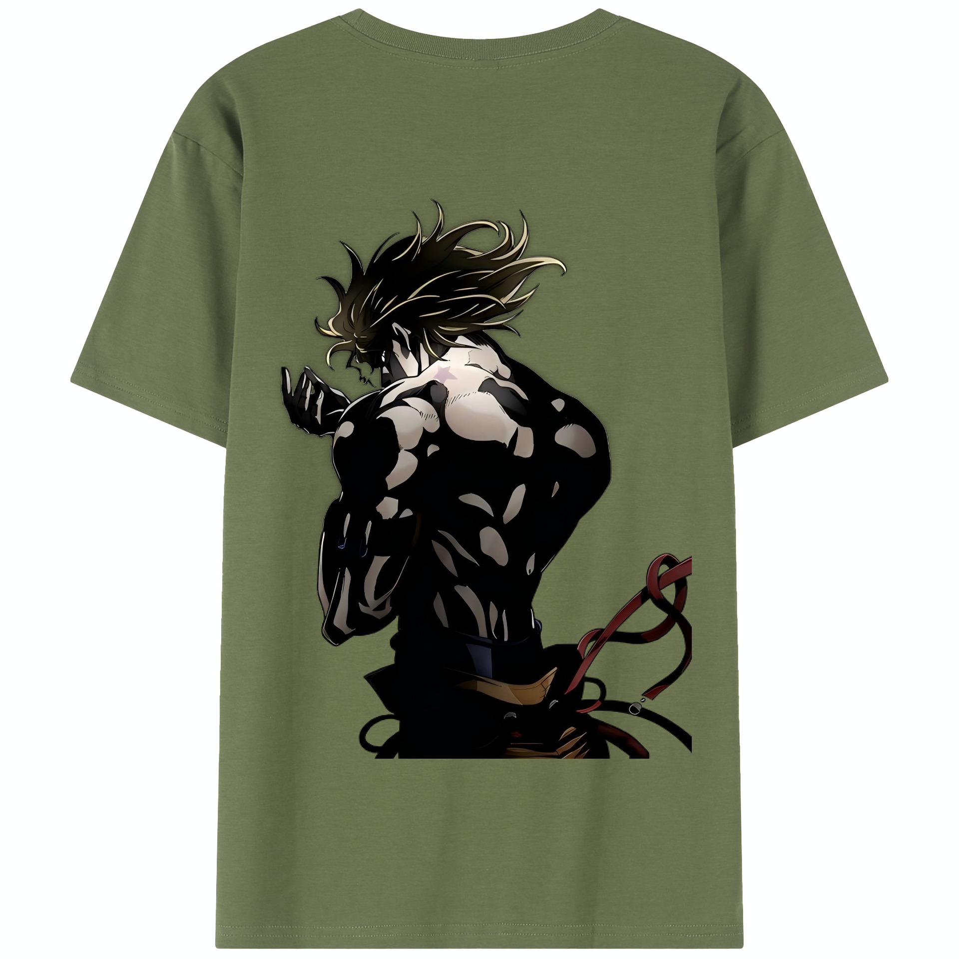 （画像用） ジョジョの奇妙な冒険 ディオ?ブランドー JoJo's Bizarre Adventure Dio Brando 綿100％半袖Tシャツ（背面プリント）
